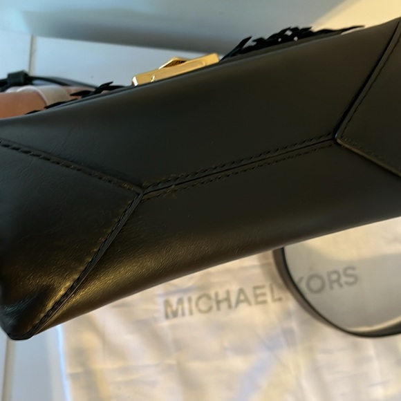 NWT MICHAEL KORS CECE MEDIUM BLACK CHAIN SHOULDER BAG - Picture 12 of 13